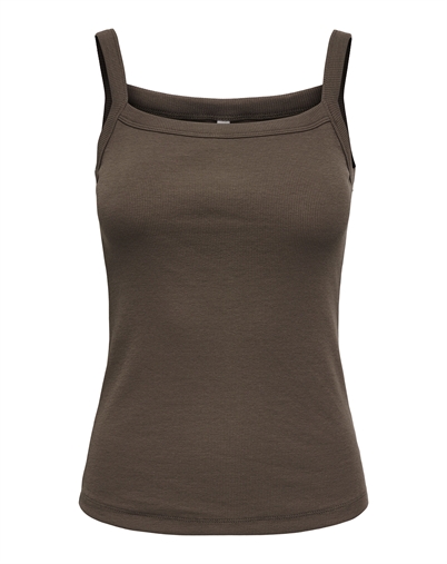 Only - ONLVira Rib Top - Chocolate Martini